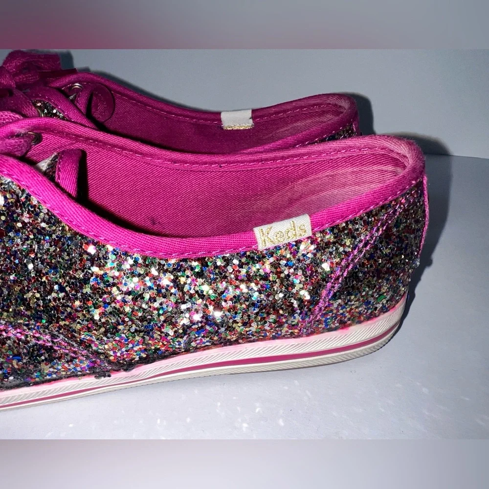 Kate Spade New York Champion Magenta Glitter Sneakers Keds sz 7‎
